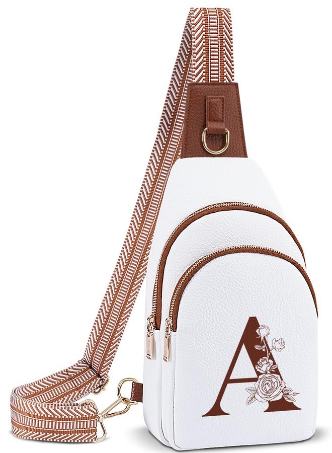 Lizznoe Initial Women Crossbody Bag Sling Shoulder Purse Fanny Pack Side Cross Body Travel Small Leather Belt Backpack Daughter Mother Mom Her Sister Girlfriend Best Friend Christmas Unique Xmas Birthday Gift - Image 1